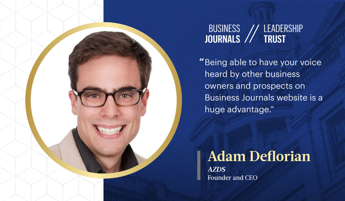Adam Deflorian Business Journals Leadership Trust