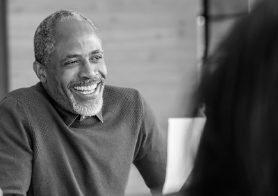 Image of an african american man smiling